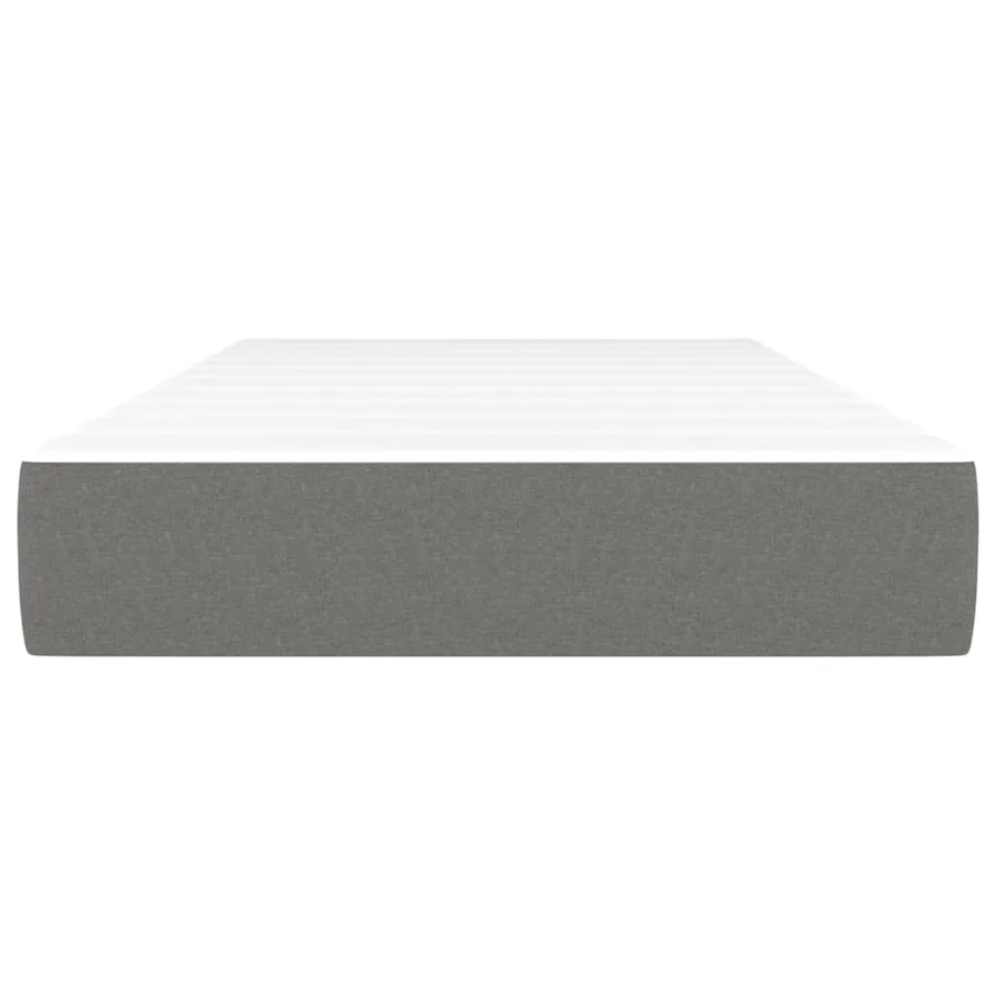 Matelas de lit à ressorts ensachés fermeté moyenne Gris foncé 90x190x20cm Tissu - 3