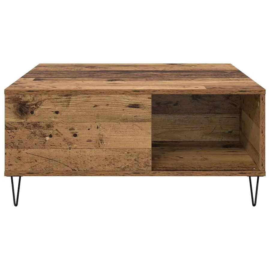 Table basse Bois Ancien 80 x 80 x 36,5 cm Bois d'ingénierie - 5