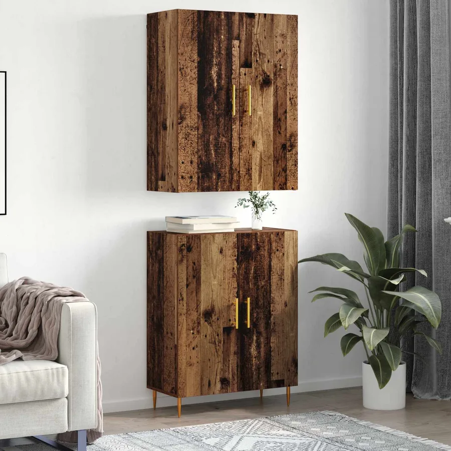Haut Armoire Bois ancien 69,5 x 34 x 180 cm Bois d'ingénierie - 4