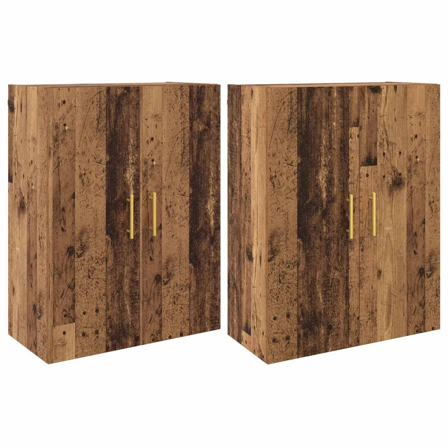 Armoire Murale 2 pcs Bois ancien 69,5 x 34 x 90 cm - 2