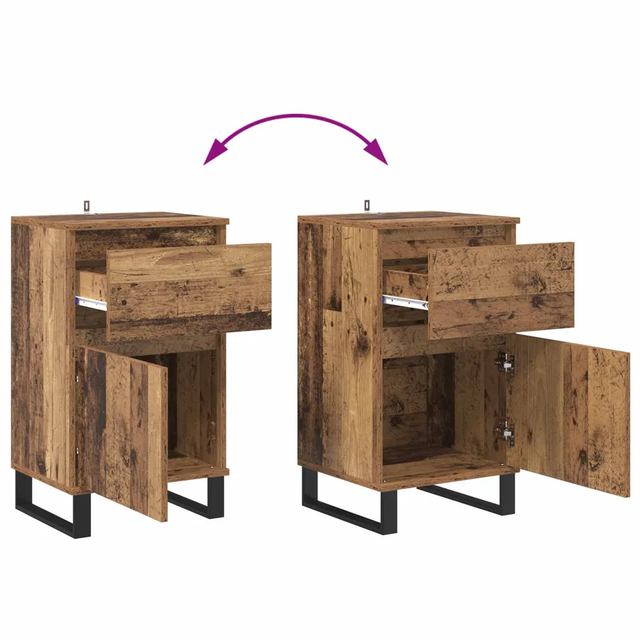 Buffet Bois ancien 35 x 40 x 70 cm Bois d'ingénierie - 12