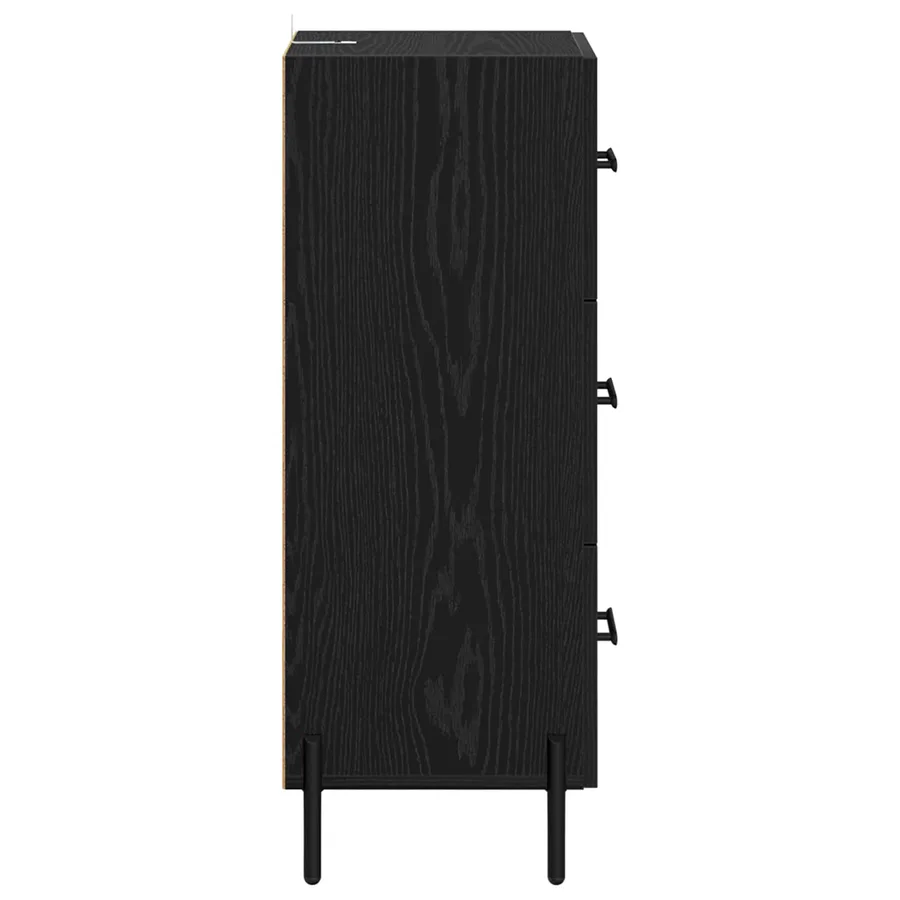 Buffet Chêne noir 34 x 34,5 x 90 cm Bois d'ingénierie - 7