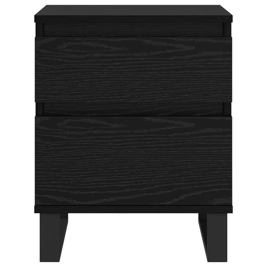Cabinet de chevet Chêne noir 40 x 35 x 50 cm Bois d'ingénierie - 6