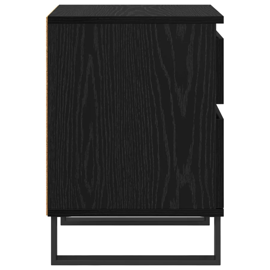 Cabinet de chevet Chêne noir 40 x 35 x 50 cm Bois d'ingénierie - 7