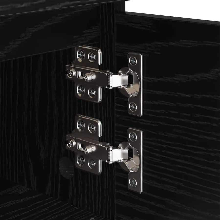 Cabinet de chevet Chêne noir 40 x 35 x 50 cm Bois d'ingénierie - 9