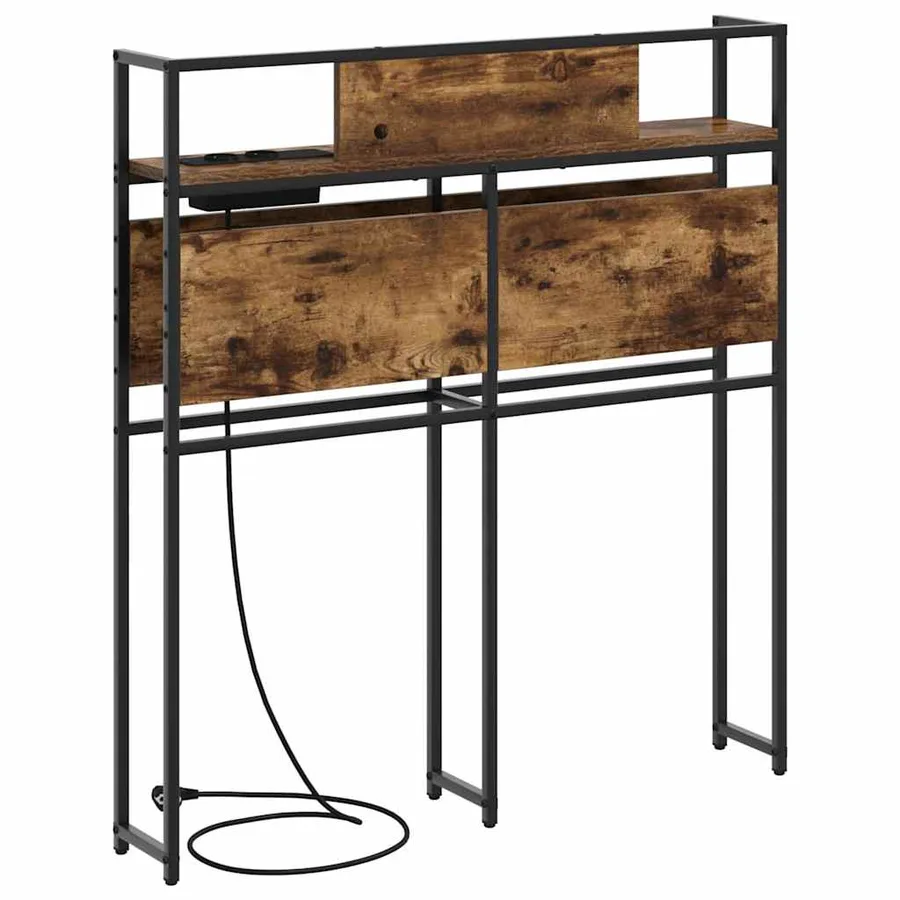 Tête de lit de rangement Chêne fumé Bois d'ingénierie - 7