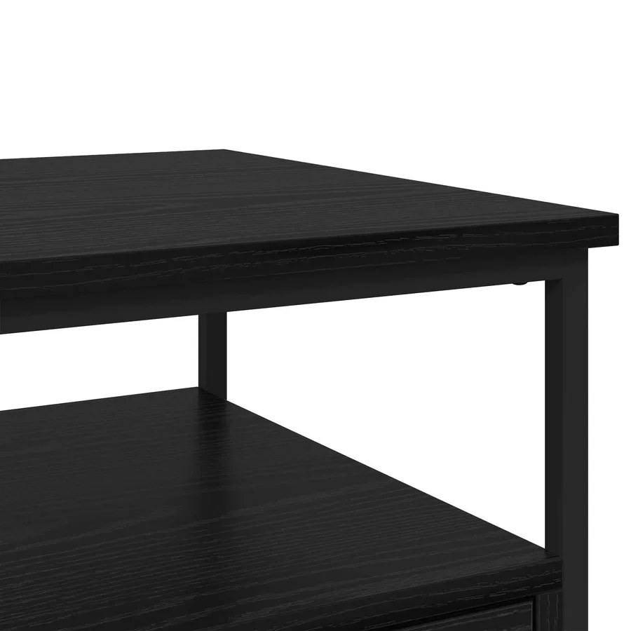 Cabinet de chevet Chêne noir 40 x 42 x 56 cm Bois d'ingénierie - 8