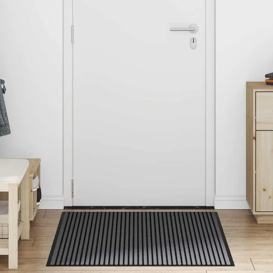 Tapis d'entrée Noir 80 x 120 cm Polypropylène