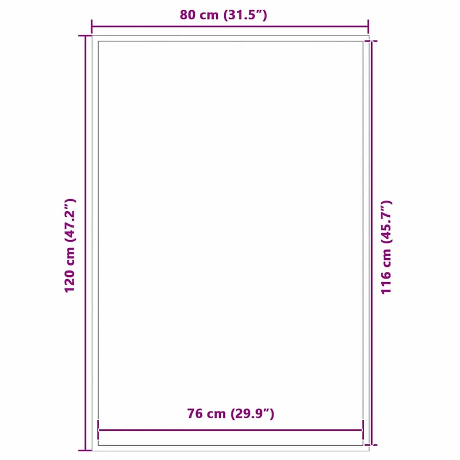 Tapis d'entrée Noir 80 x 120 cm Polypropylène - 7