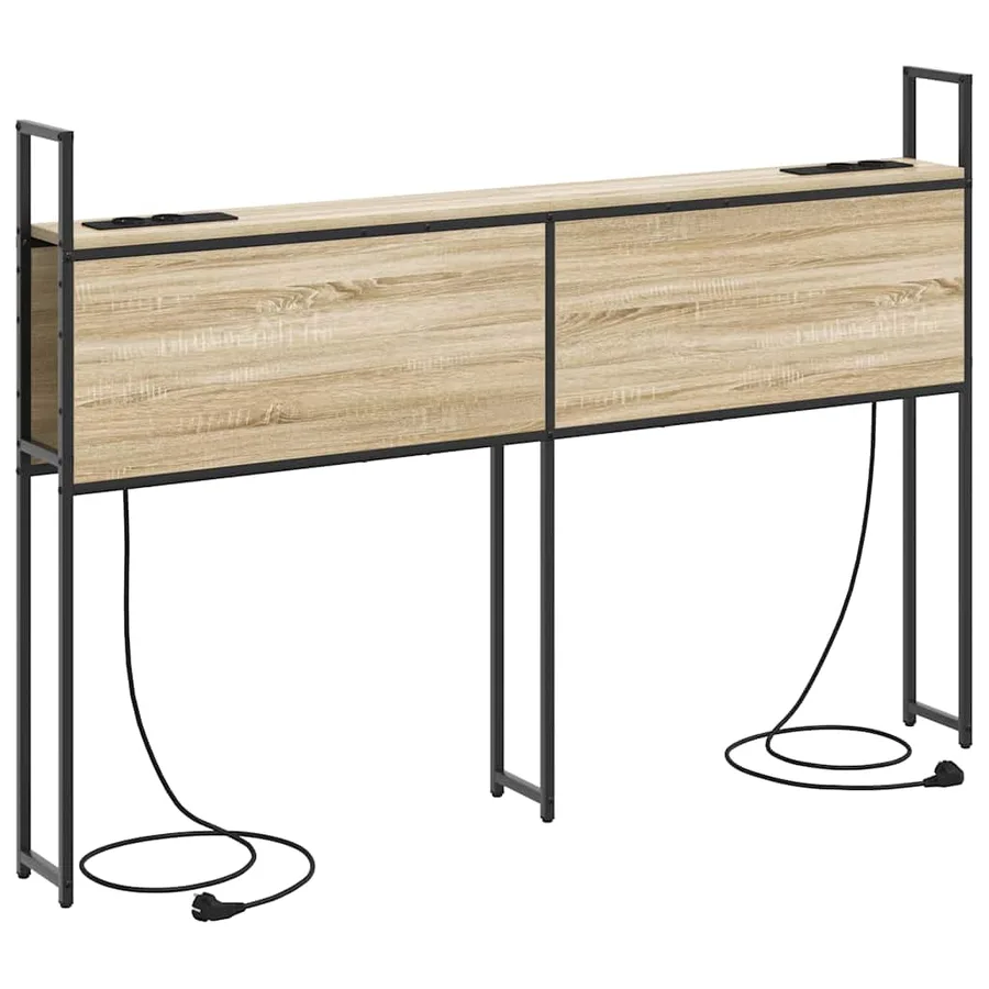 Headboard de Rangement avec Station de Charge Chêne sonoma - 2