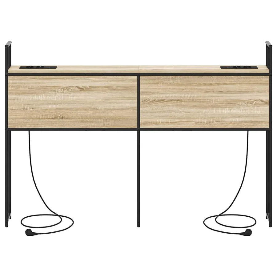 Headboard de Rangement avec Station de Charge Chêne sonoma - 5