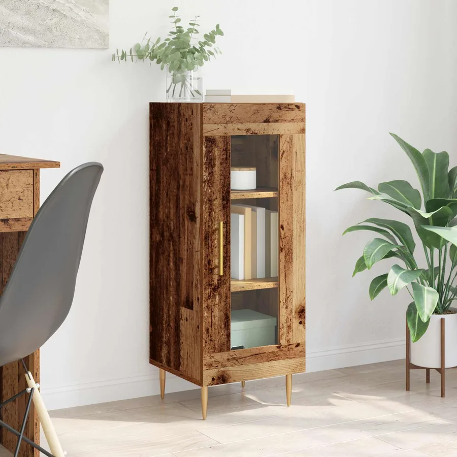 Buffet Bois ancien 34 x 34,5 x 90 cm Bois d'ingénierie