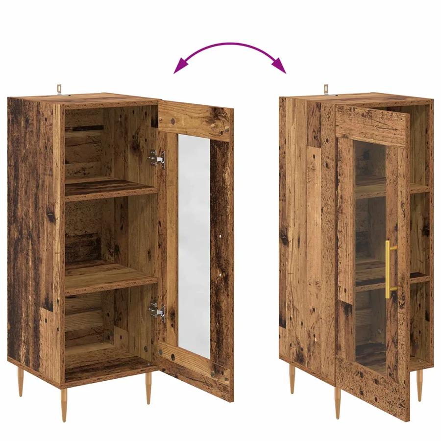 Buffet Bois ancien 34 x 34,5 x 90 cm Bois d'ingénierie - 12