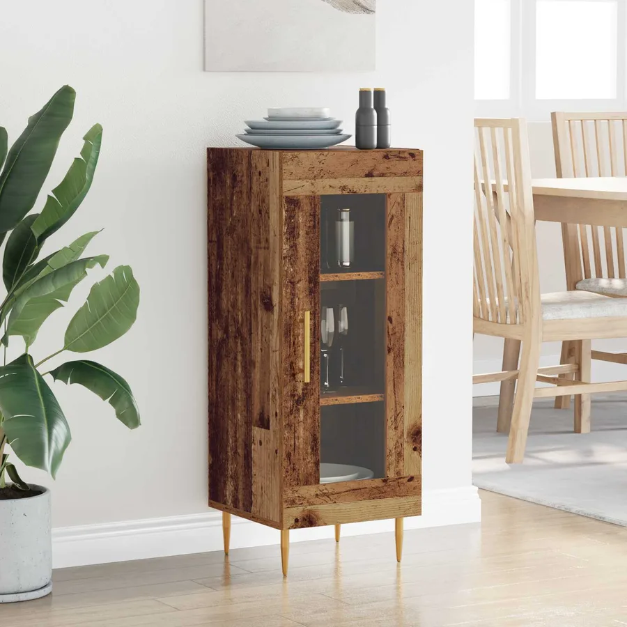 Buffet Bois ancien 34 x 34,5 x 90 cm Bois d'ingénierie - 4