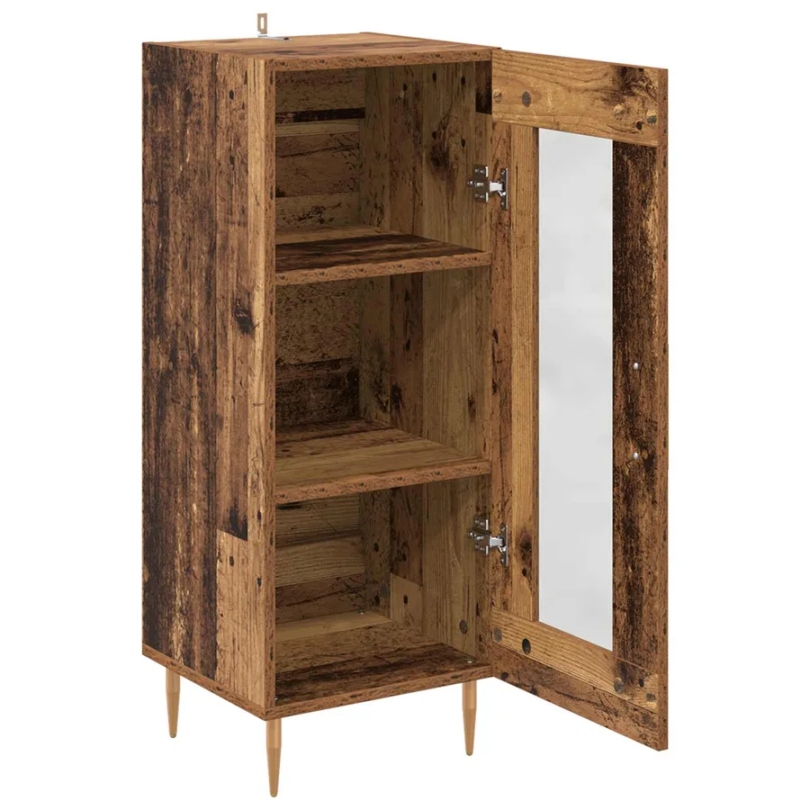 Buffet Bois ancien 34 x 34,5 x 90 cm Bois d'ingénierie - 5