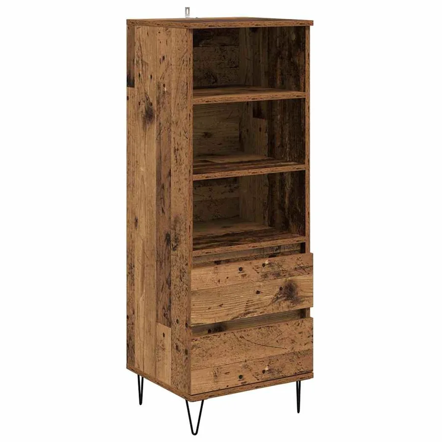 Haut Armoire Bois Ancien 40 x 36 x 110 cm Bois d'ingénierie - 2