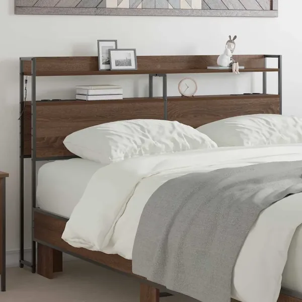 Tête de lit de rangement Chêne marron Bois d'ingénierie