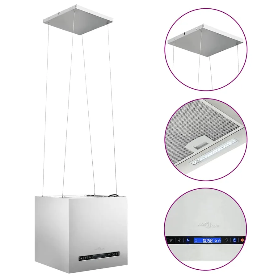 Hotte suspendue à capteur tactile LCD 37 cm Acier inoxydable - 2