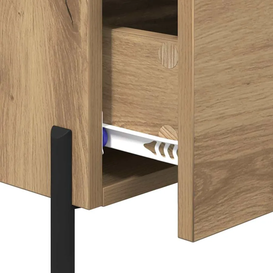 Cabinet de chevet Chêne artisanal 40 x 35 x 47,5 cm - 9