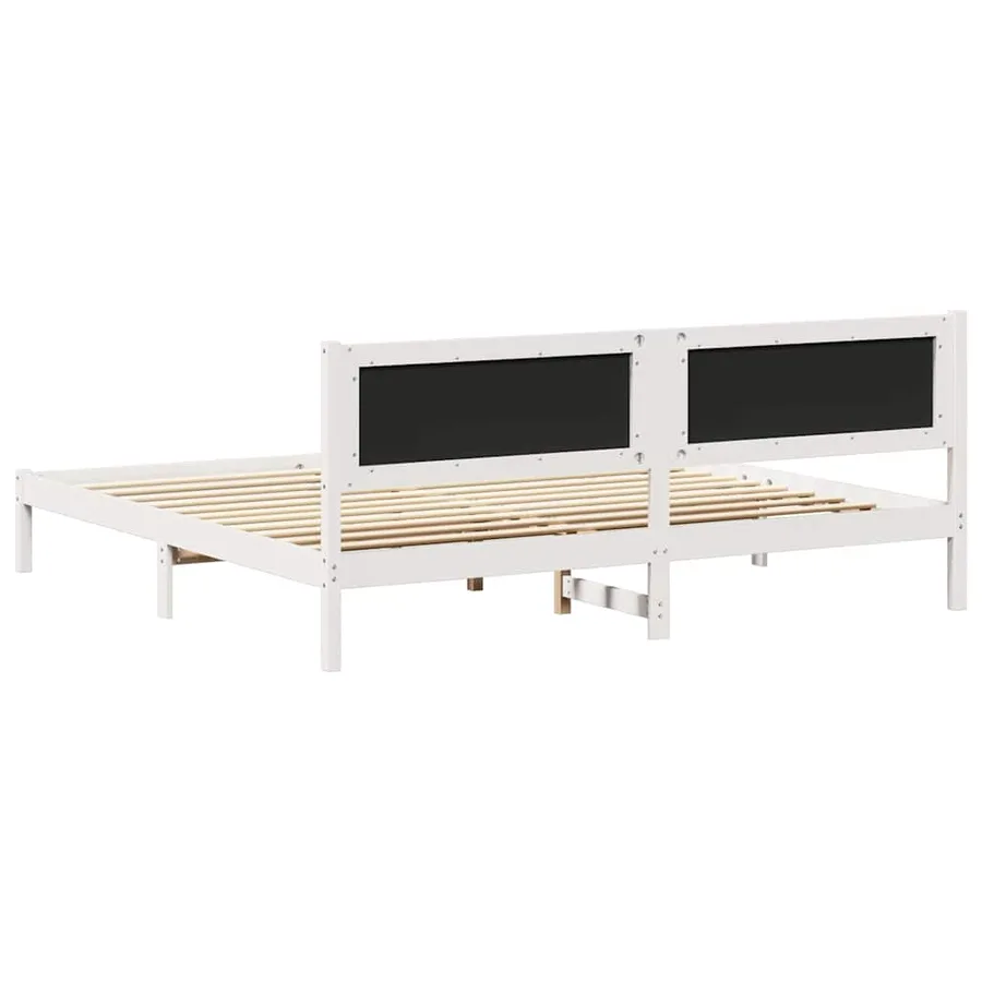 Cadre de lit Gris clair 200 x 200 cm Pin massif - 7