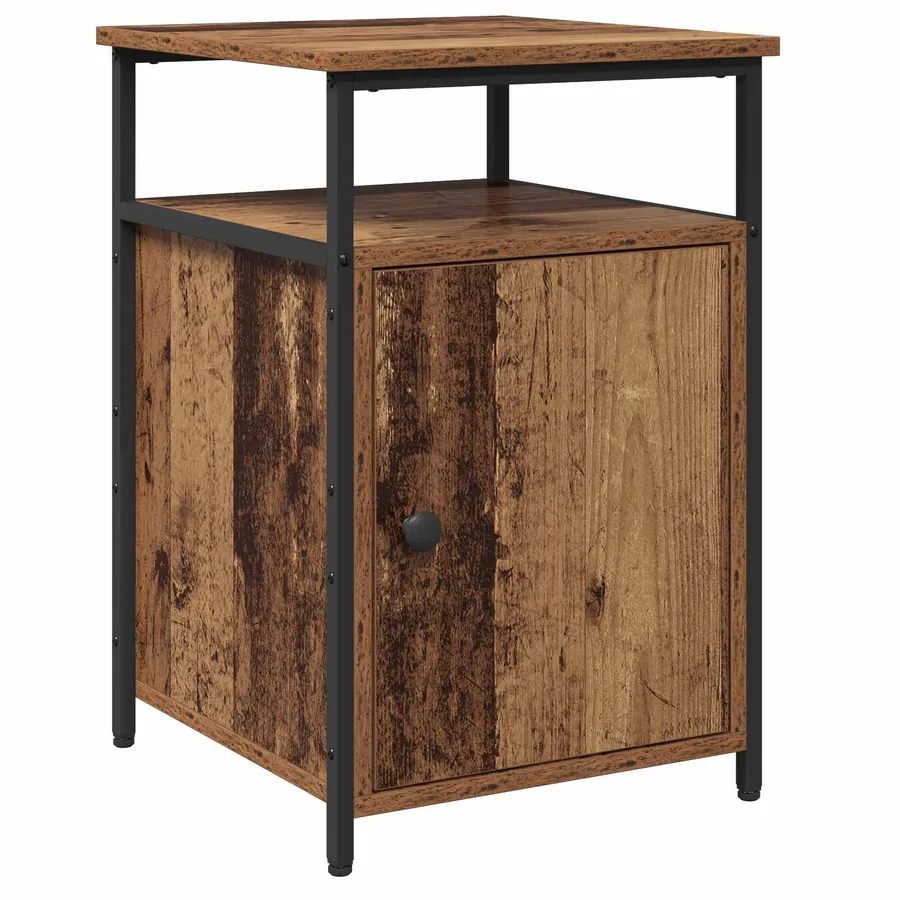 Cabinet de chevet 2 pcs Vieux bois Bois d'ingénierie - 5