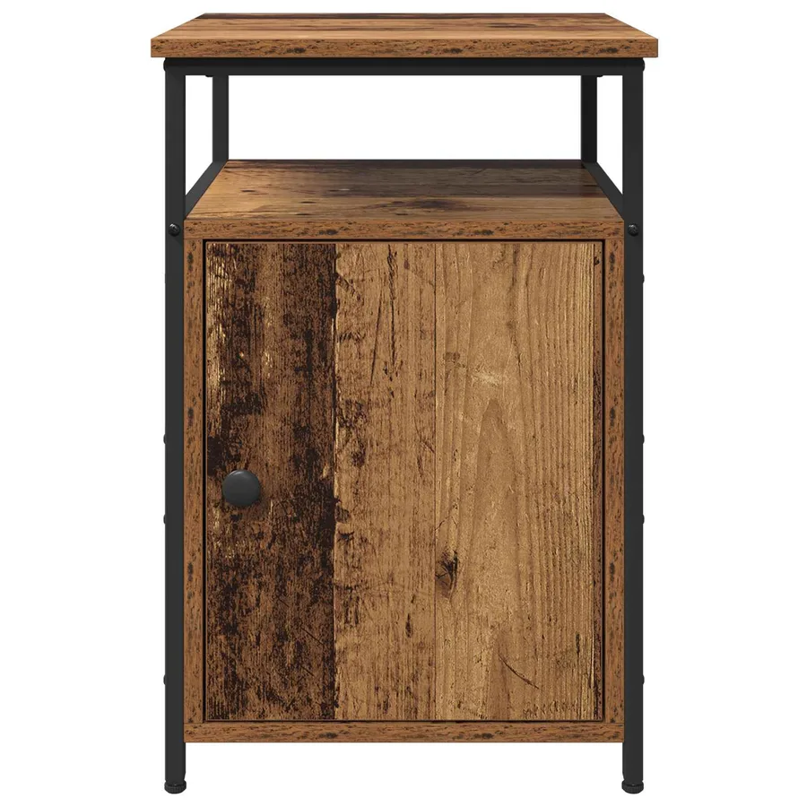 Cabinet de chevet 2 pcs Vieux bois Bois d'ingénierie - 7