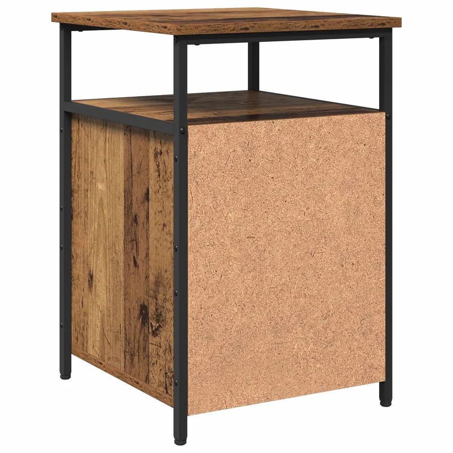 Cabinet de chevet 2 pcs Vieux bois Bois d'ingénierie - 9
