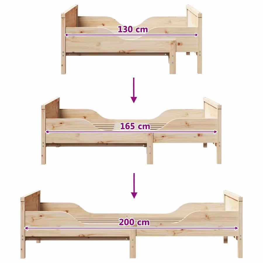 Cadre de lit Marron 80 x 200 cm Bois d'ingénierie - 10