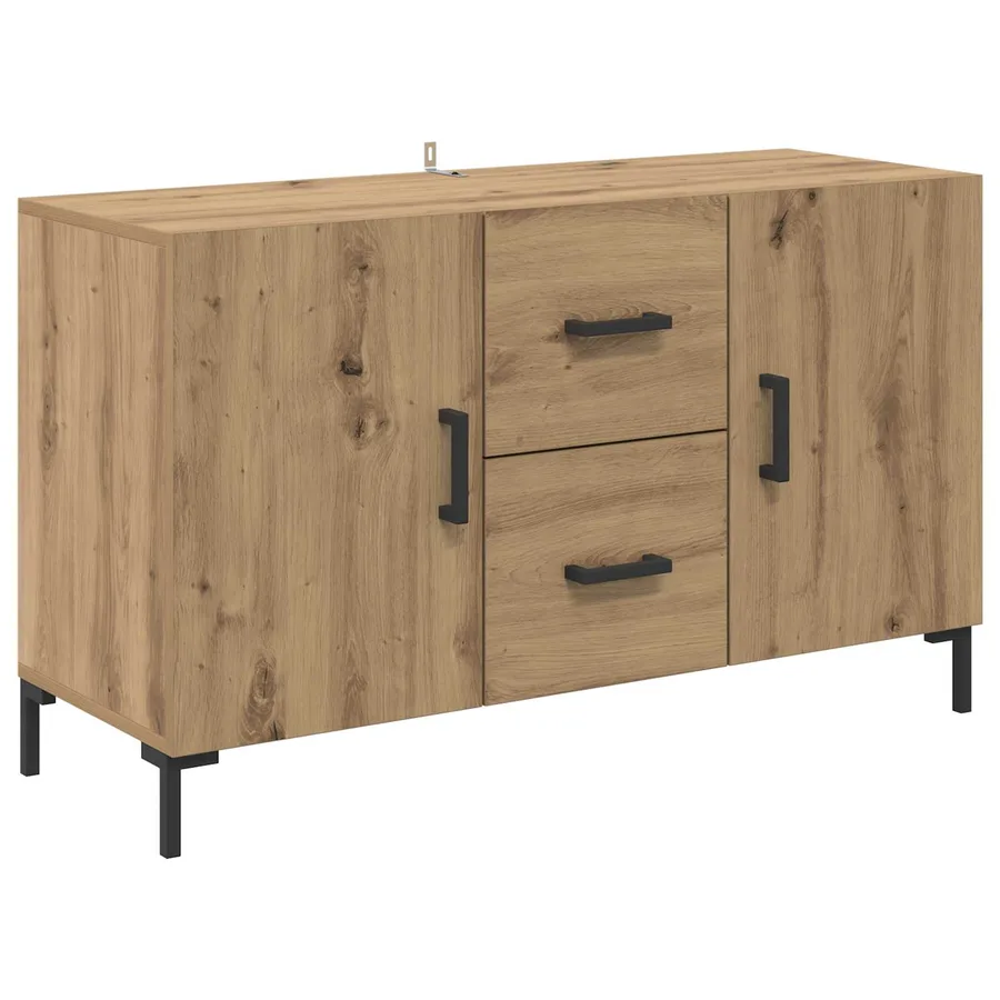 Buffet Chêne artisanal 100 x 36 x 60 cm Bois d'ingénierie - 2