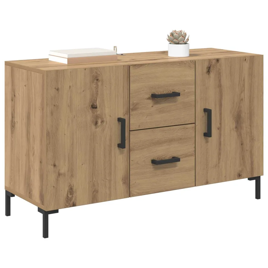 Buffet Chêne artisanal 100 x 36 x 60 cm Bois d'ingénierie - 3