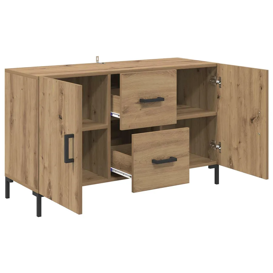 Buffet Chêne artisanal 100 x 36 x 60 cm Bois d'ingénierie - 5