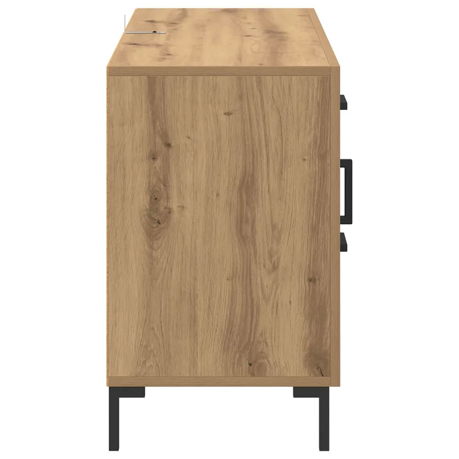 Buffet Chêne artisanal 100 x 36 x 60 cm Bois d'ingénierie - 7