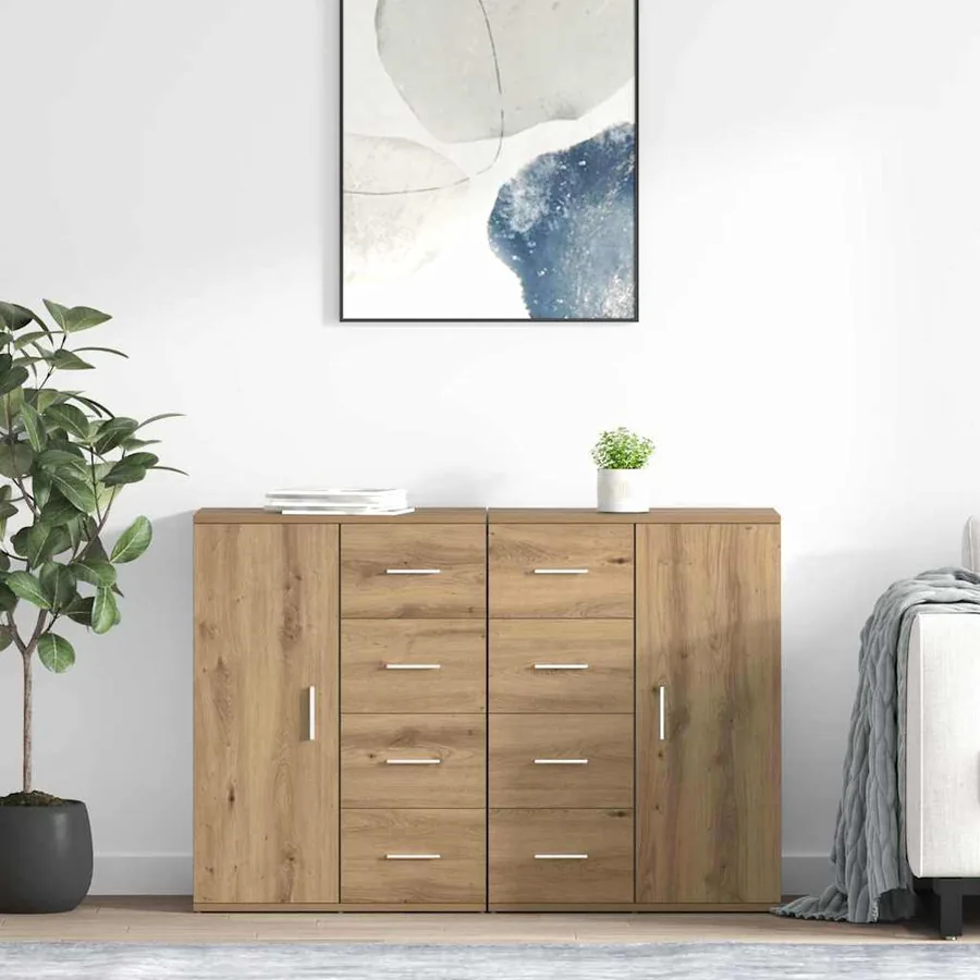Buffets CORONA 2 pcs Chêne artisanal 59 x 39 x 80 cm