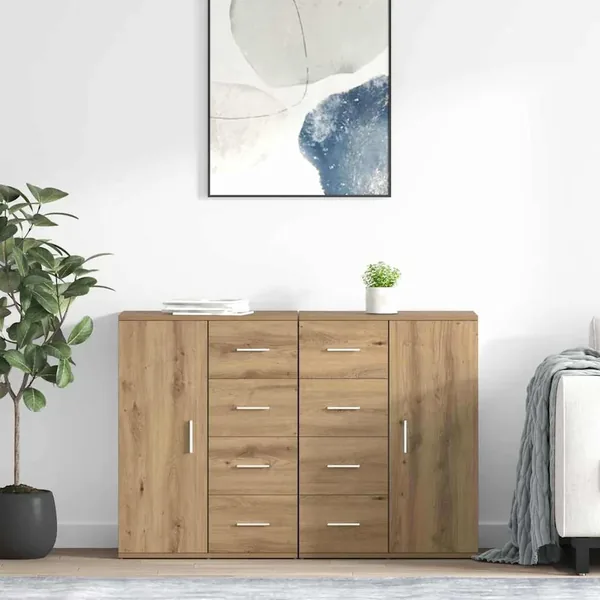 Buffets CORONA 2 pcs Chêne artisanal 59 x 39 x 80 cm