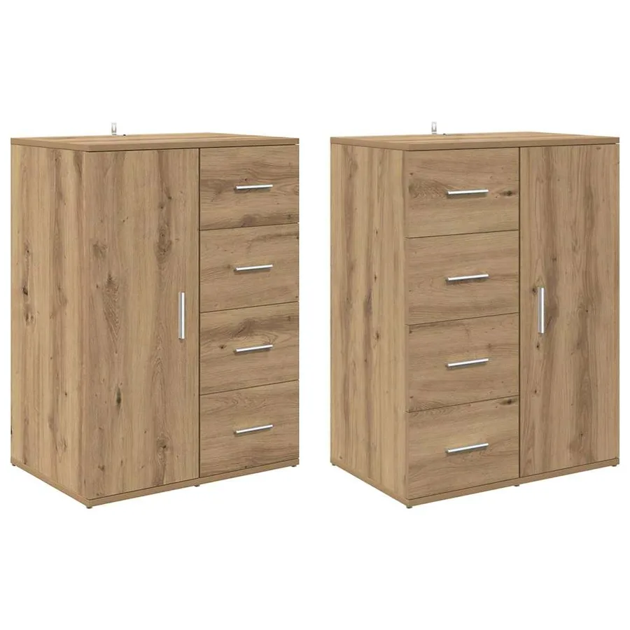 Buffets CORONA 2 pcs Chêne artisanal 59 x 39 x 80 cm - 2