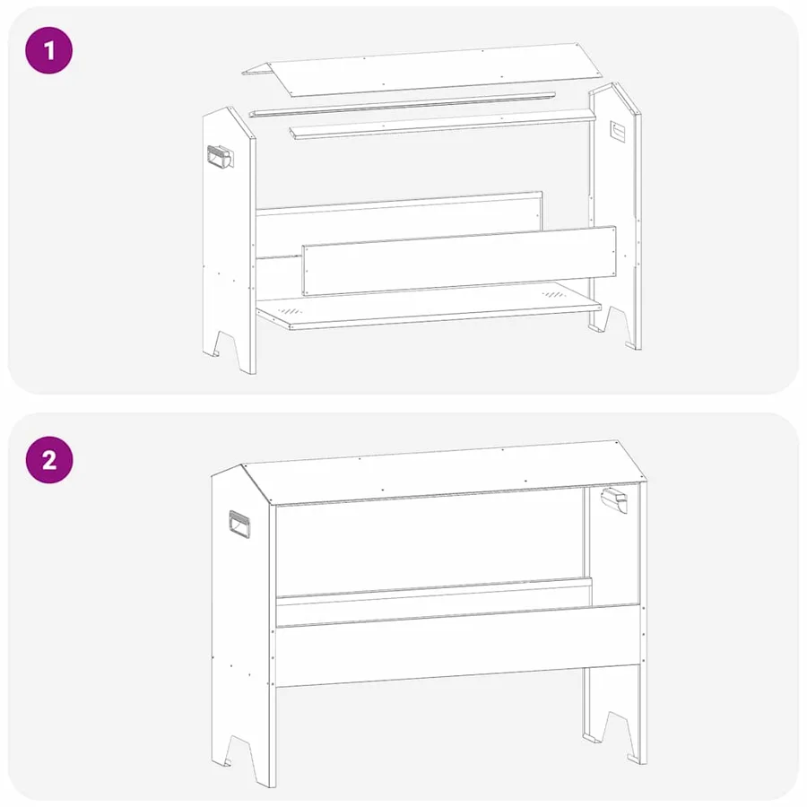 Trough d'alimentation pour le bétail Vert olive 79 x 35 x 62 cm - 10