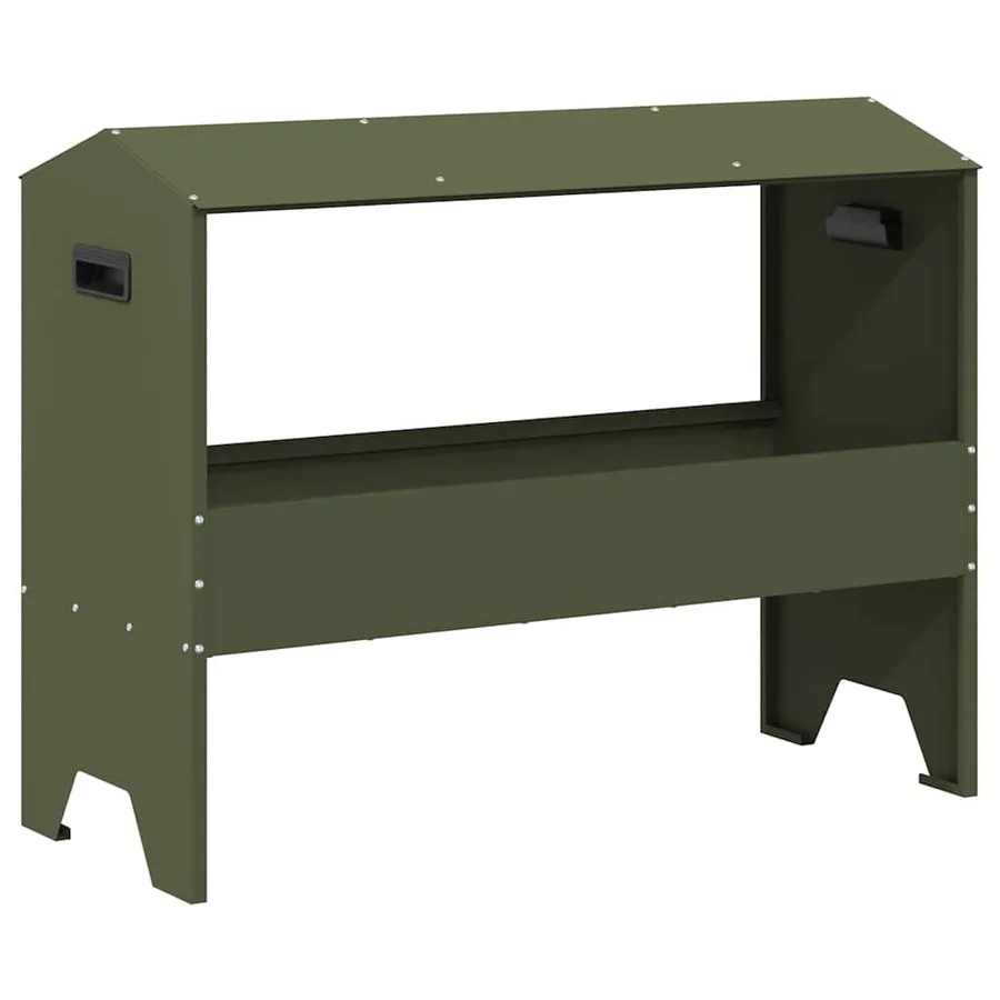Trough d'alimentation pour le bétail Vert olive 79 x 35 x 62 cm - 2