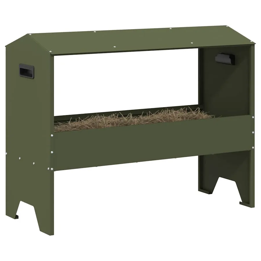 Trough d'alimentation pour le bétail Vert olive 79 x 35 x 62 cm - 3