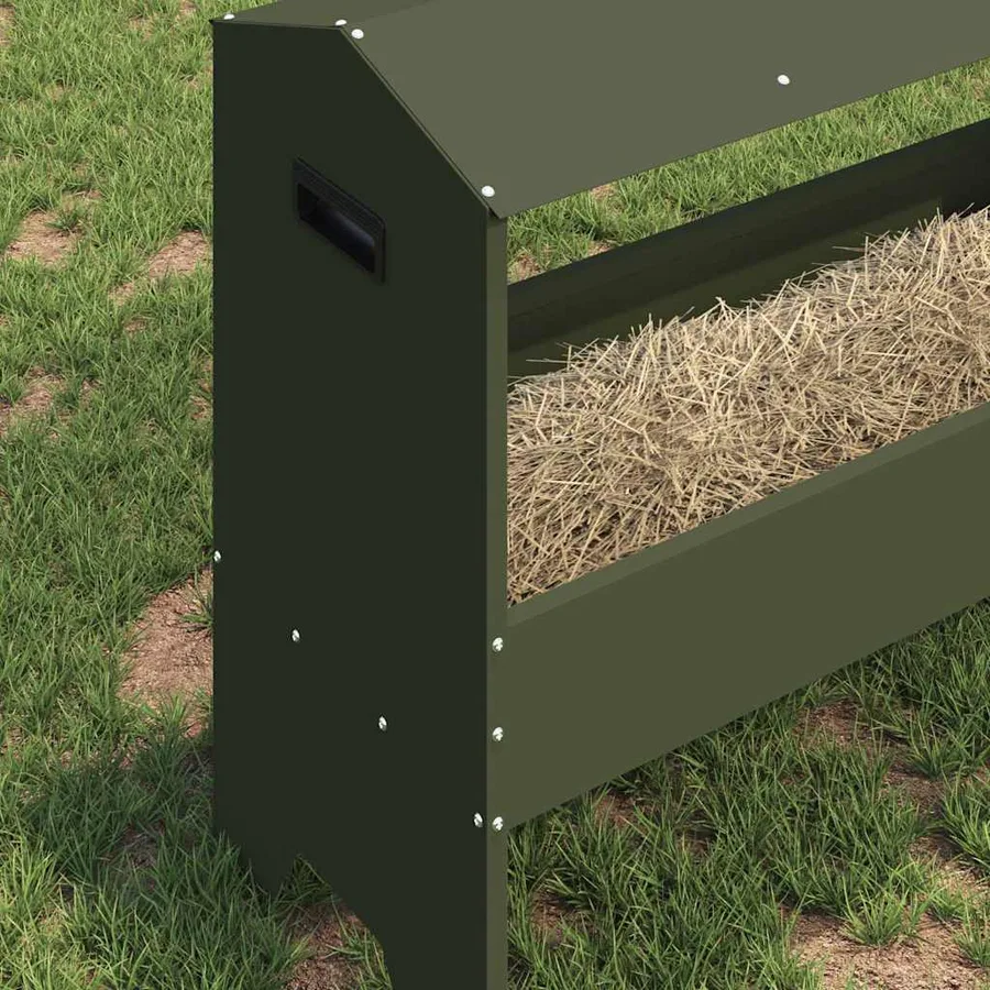 Trough d'alimentation pour le bétail Vert olive 79 x 35 x 62 cm - 4