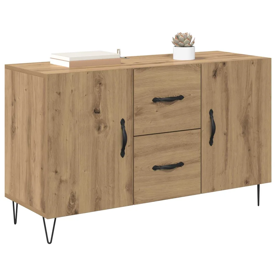 Buffet Chêne artisanal 100 x 36 x 60 cm Bois d'ingénierie - 3