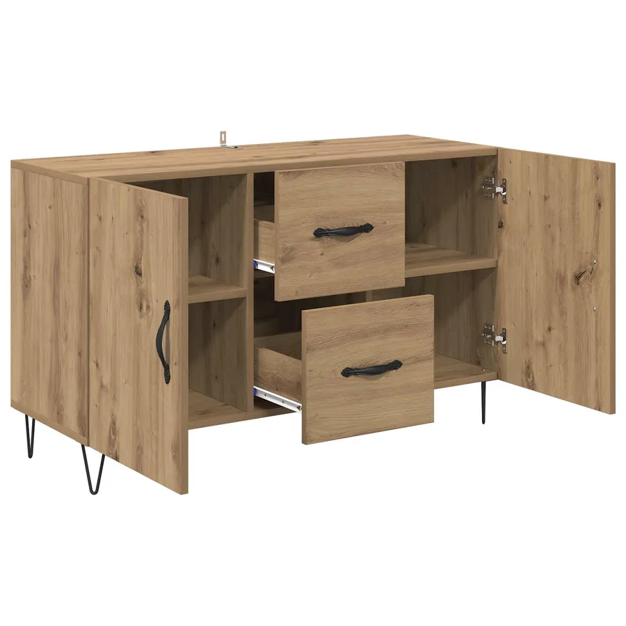 Buffet Chêne artisanal 100 x 36 x 60 cm Bois d'ingénierie - 5