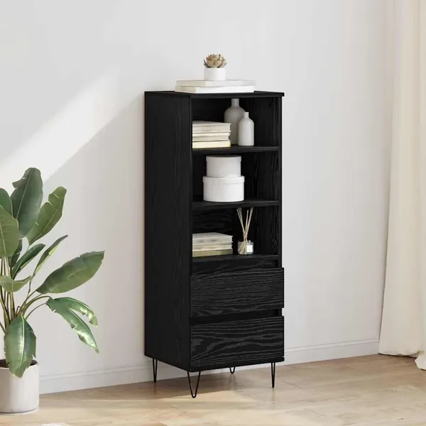 Haut Armoire Chêne noir 40 x 36 x 110 cm Bois d'ingénierie