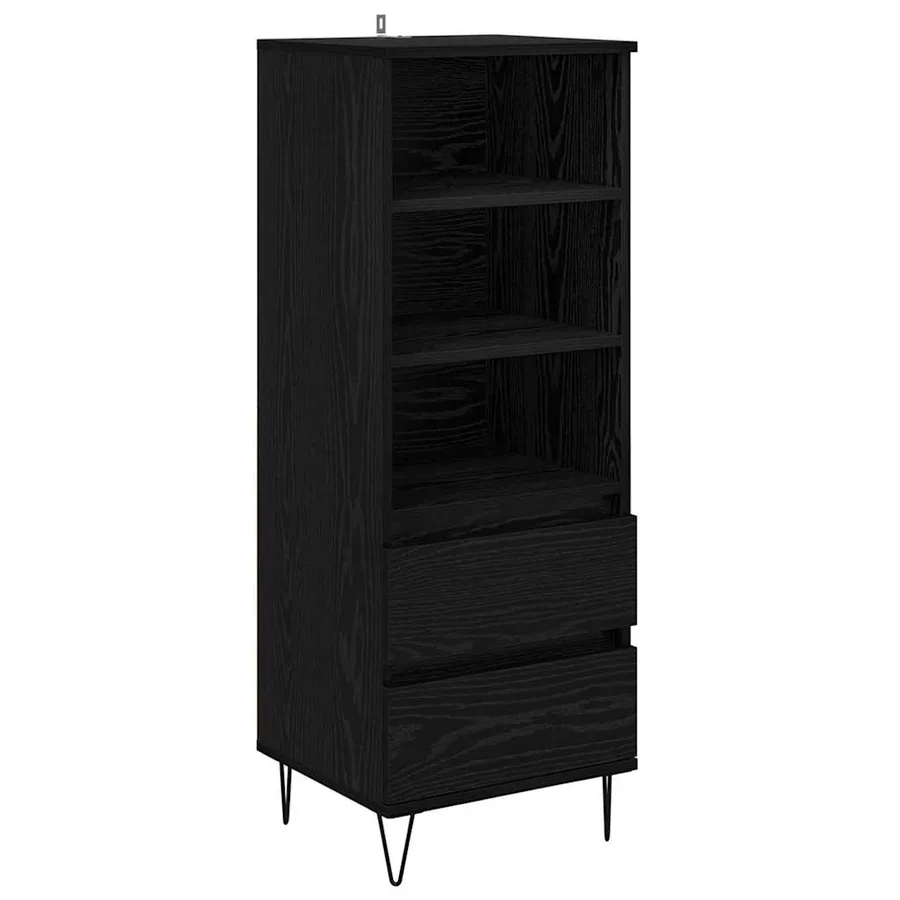 Haut Armoire Chêne noir 40 x 36 x 110 cm Bois d'ingénierie - 2