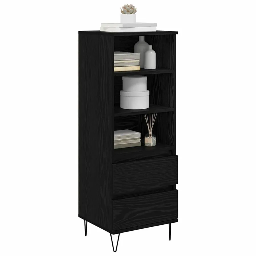 Haut Armoire Chêne noir 40 x 36 x 110 cm Bois d'ingénierie - 3