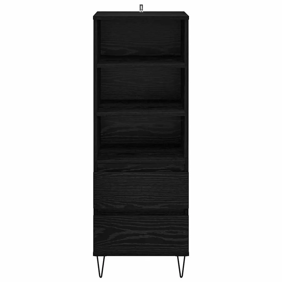 Haut Armoire Chêne noir 40 x 36 x 110 cm Bois d'ingénierie - 6