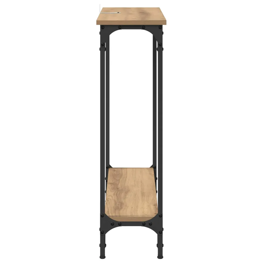 Table console Chêne artisanal 75 x 22,5 x 75 cm - 6