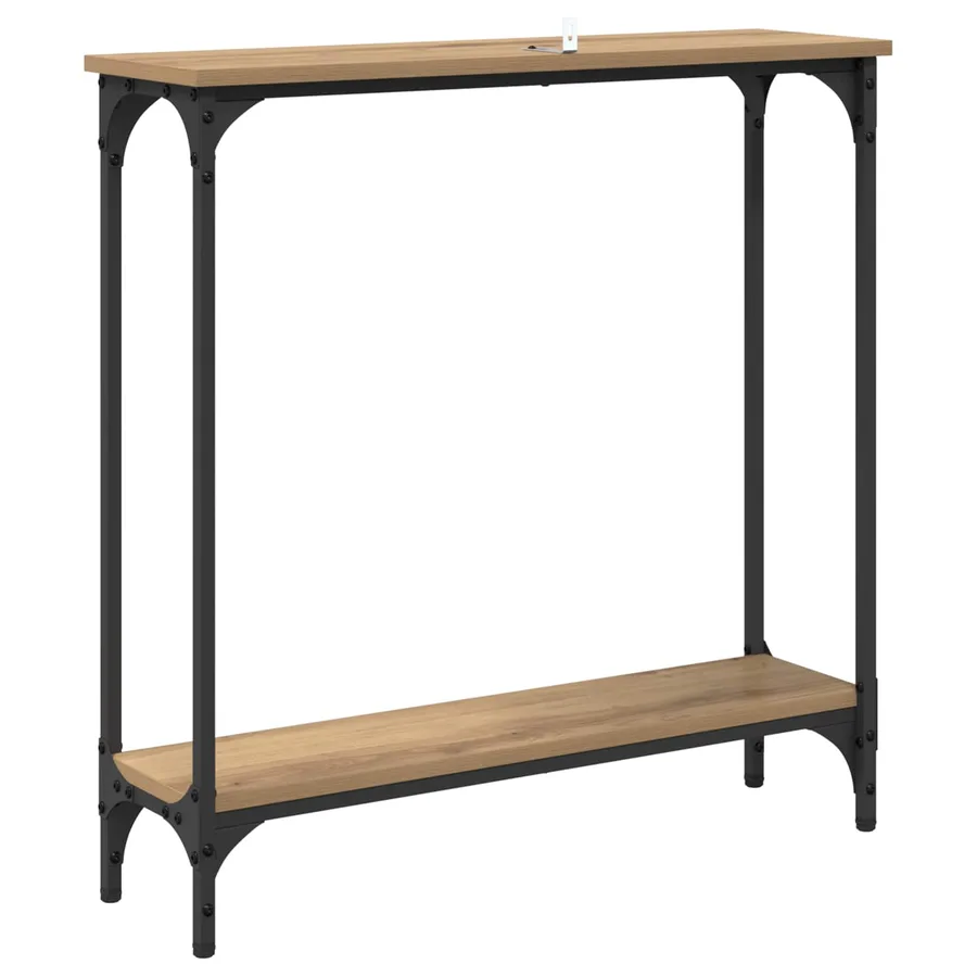 Table console Chêne artisanal 75 x 22,5 x 75 cm - 7