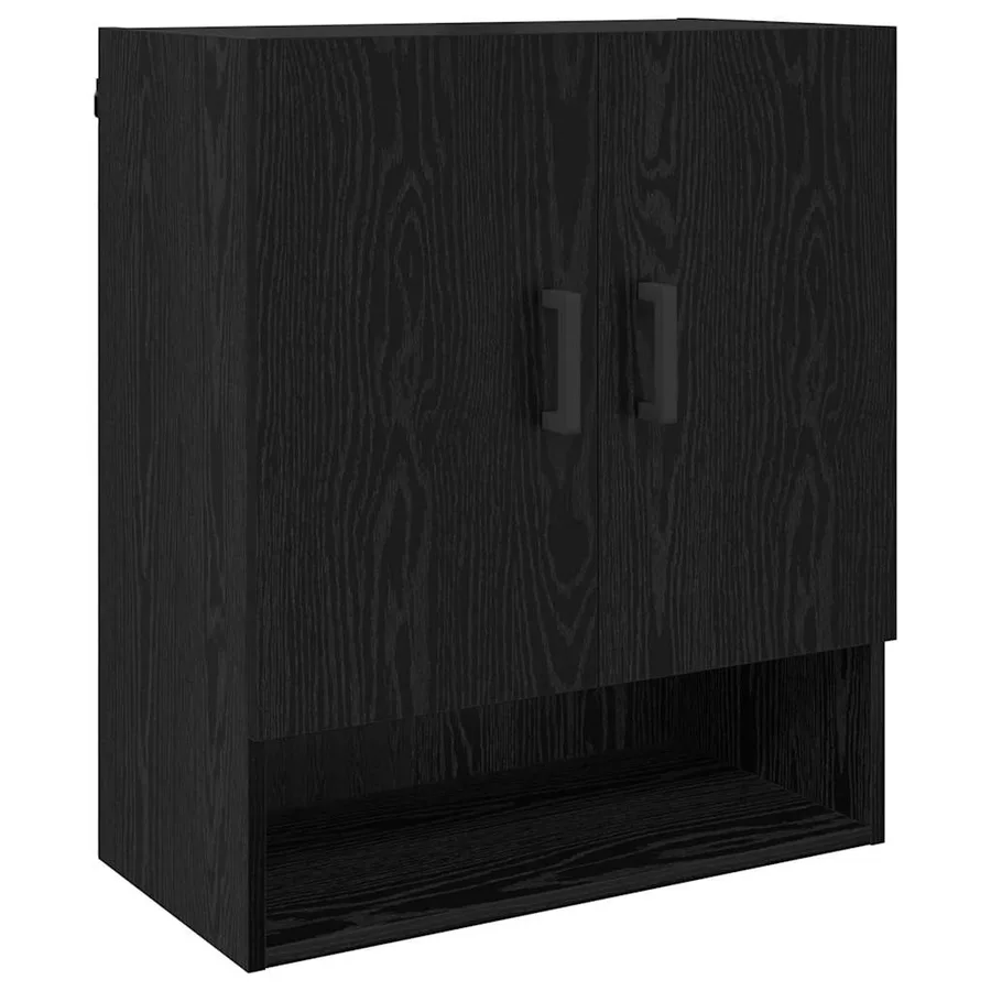 Meuble mural Chêne noir 60 x 31 x 70 cm Bois d'ingénierie - 2