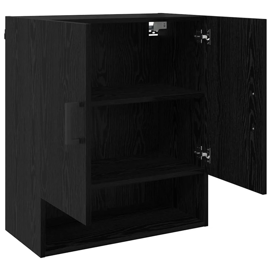 Meuble mural Chêne noir 60 x 31 x 70 cm Bois d'ingénierie - 5