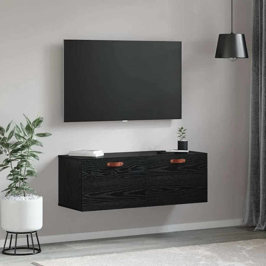 Armoire Murale Chêne noir 100 x 36,5 x 35 cm Bois d'ingénierie - 4